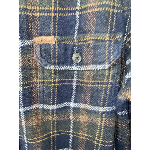 Orvis Classic Collection Plaid Flannel Shirt Jacket Shacket Pockets Men’s Small2 - Picture 7 of 9